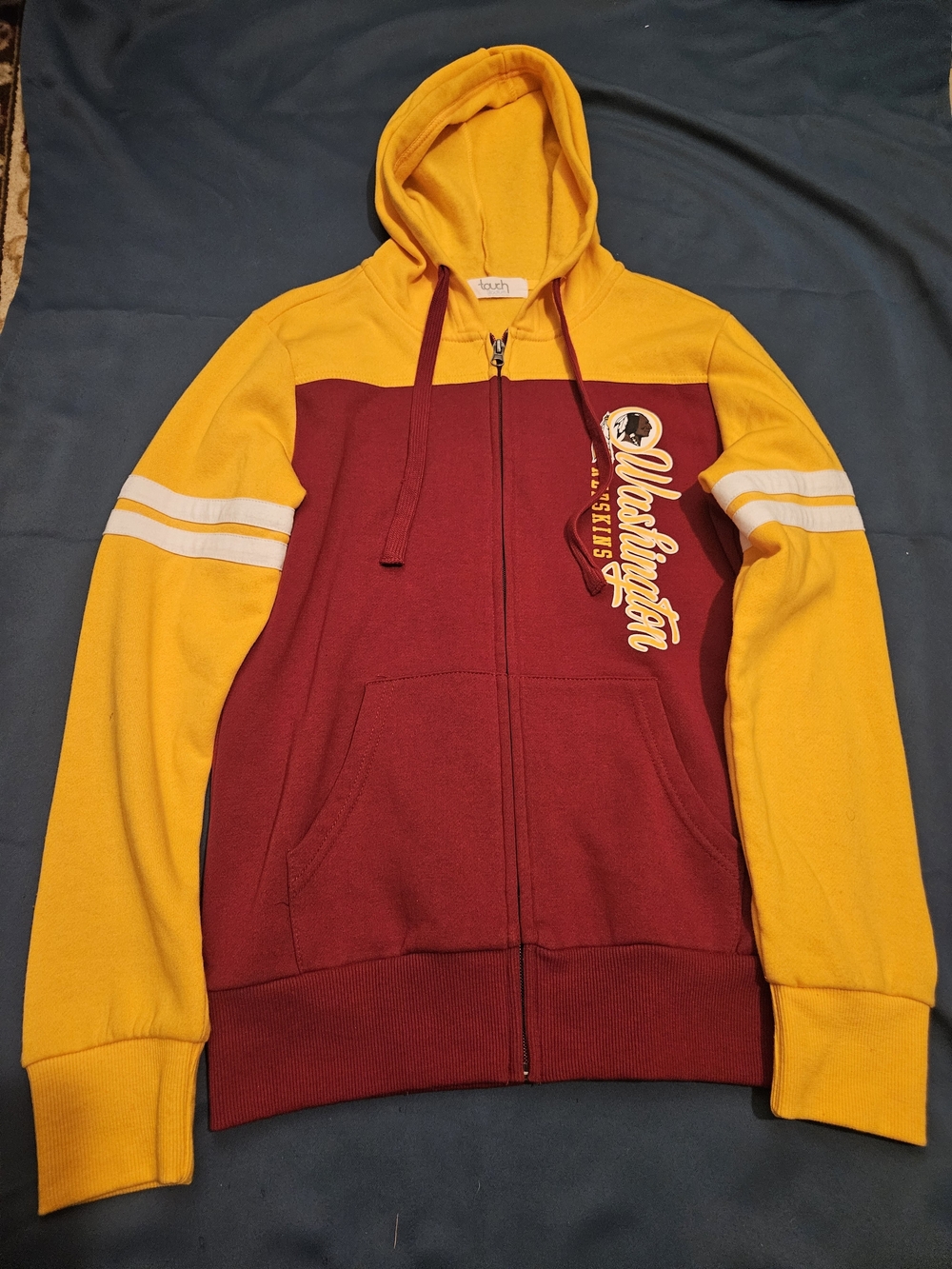 VTG Washington Redskins Women’s Full Zip Hoodie Burgundy Gold Alyssa Milano Touc